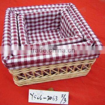 wholesale willow storage basket without handle