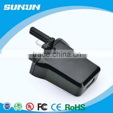 Hot sale wholesale USB charger,5V 2A mobile phone charger,UK stretchable pin USB charger