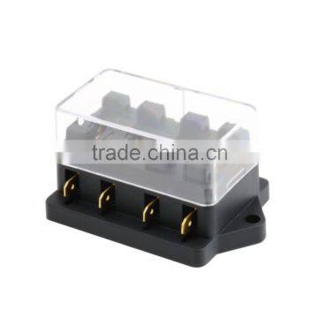 4 Way Fuse Box DC 12V 24V Max DC 32V Circuit Car Trailer Auto Blade Fuse Box Block Holder ATC ATO 2-input 4-ouput Wire photo-4