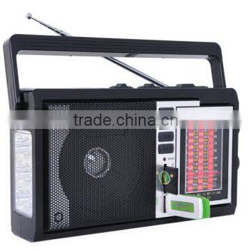 AM/FM/SW1-9 11 Band with Light Rechargeable Battery Portable Radio