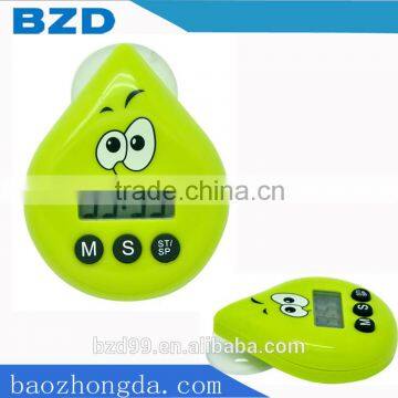 Cartoon Cute Small Countdown Timer /Count down up Battery Digital Timer Sucker Timer Stick on the Wall