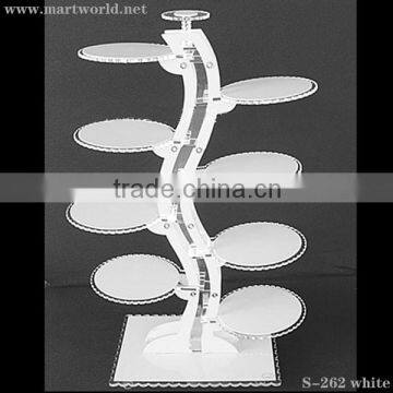 Leave shape acrylic cake stand for home/party/hotel/banquet/wedding decoration (S-262)                        
                                                Quality Choice