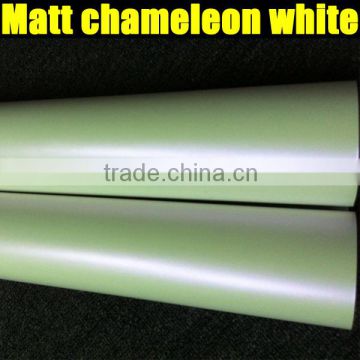 Super quality chameleon pearl white film with chameleon matte white to purple