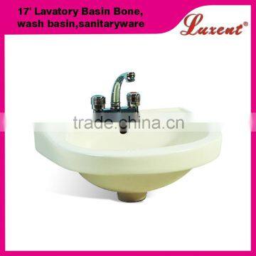 Colorful Ceramic Wash Room 17"Lavatory Basin Light Blue photo-4