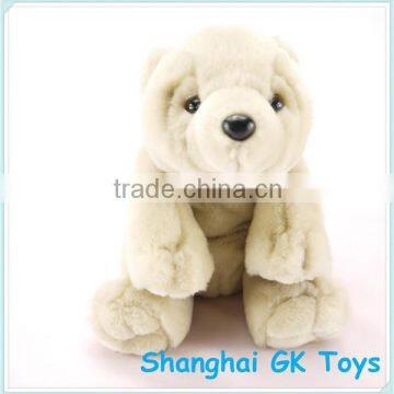 Lifelike Stuffed White Bear