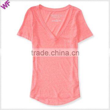 V-neck T-shirt Printed Logo t Shirt China Wholesale t Shirt Apparel photo-3