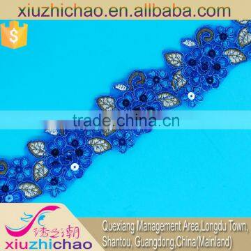 T0105-4A Factory Sale Polyester Sequins Embroidery Lace Trims Dress Decoration photo-4