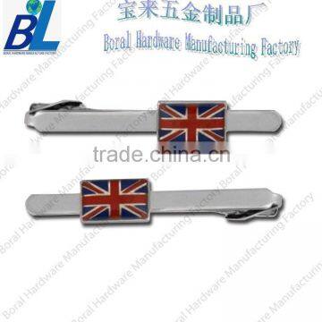 Enamel metal clip tie with high quality polishing