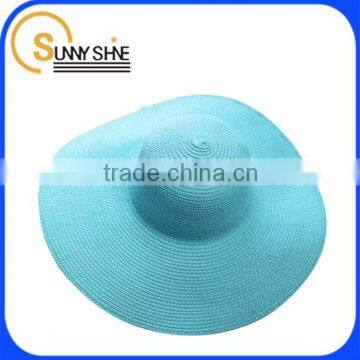 SUNNY SHINE custom fashion blue wide brim straw hats