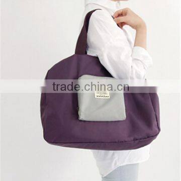 Factory Price Foldable Unisex Polyester Travel Luggage Shoulder Bag