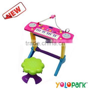 Electronic plastic musical toy learn piano keyboard girl sets