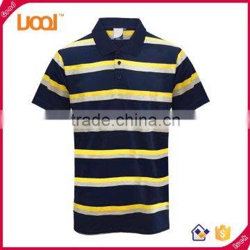 High quality cotton golf club polo shirt striped polo T-shirt in different colors