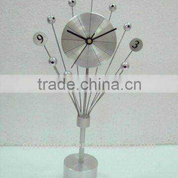 aluminum art metal desk clock,metal art crafts table clock