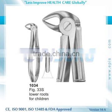 Extraction Forceps upper incisors for children, Fig 37, Periodontal Oral Surgery