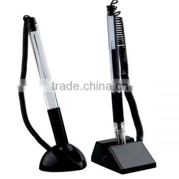 Classcial cheap desk stand pens with chain for bank or hotel
