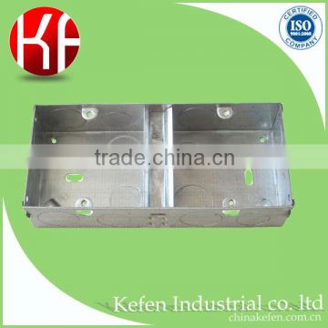 galvanized metal 2 gang switch box for electrical cable