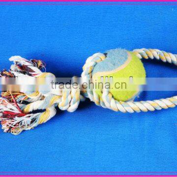 rope tennis ball dog toy