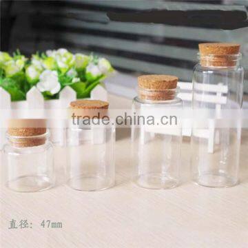 47mm diameter glass bottle, glass bottle with cork,small wishes bottle, fabulous mini craft bottle                        
                                                Quality Choice