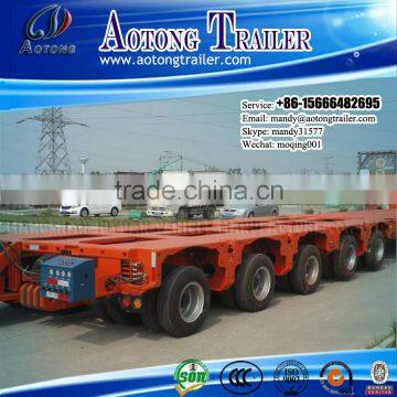 Direct Factory 200 tons modular trailer, semi trailer with hydraulic suspension