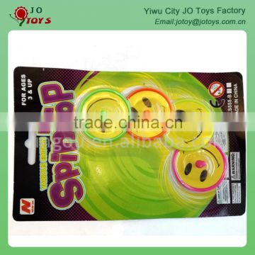 Plastic Smiley Face Spinning Top Capsule Toy