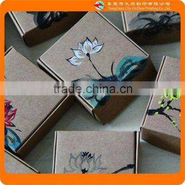 Lotus pattern paper packaging box