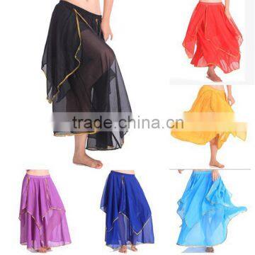 2016 Wholesale new women cheap belly dance skirt chiffon belly dancing costume skirts for sale
