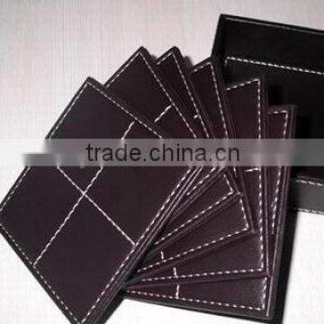 hot sale leather coaster
