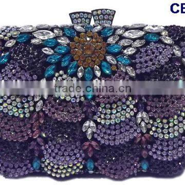 CB0130 hot sell high quality fashion lady small handbag with nice shining stones decorate purse for party of cluth