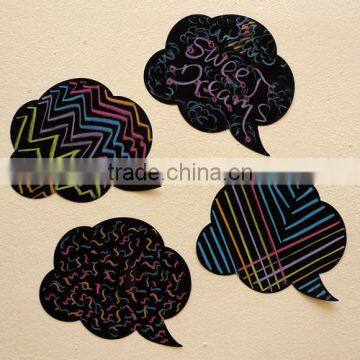 Small cute clouds chalkboard sticker