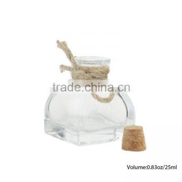 25ml Clear Corked Diy Fillable Christmas Glass Ornaments-Size:46x45mm photo-3