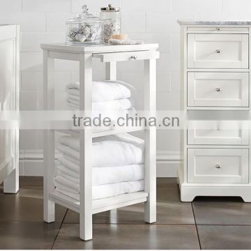 Customization Wholesale Classical Smal Spcace Floor Storage Home Bathroom Shelf Hotel Room Storage