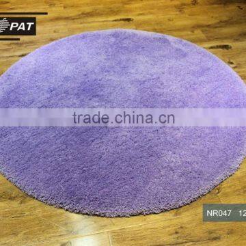 Round size 100% polyester microfiber shaggy rugs for home NR047