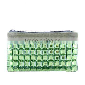 EV2069 Light green big crystal evening bag. clutch bag, clutch purse