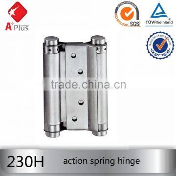 APLUS 230H brushed steel double spring auto hinge