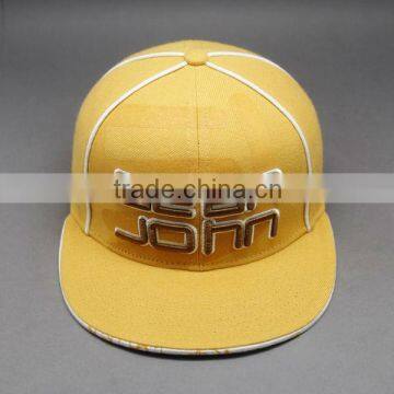 CUSTOM-MADE FITTED FLAT BRIM 3D EMBROIDERY SNAPBACK HAT ONLINE