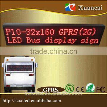 GPRS(2G) Bus rear window P10-32x160 (32x160cm) 24V Advertising LED message screen panel