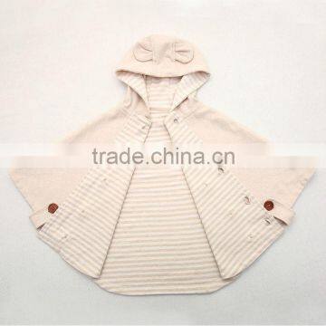 Stylish Baby Cape Outwear Coat Soft Cotton Toddle Baby Cloak With Hat photo-2