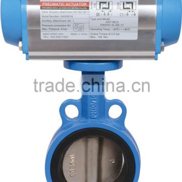 pneumatic butterfly valve with actuator