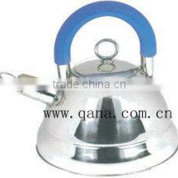 blue handles whistling kettle stainless steel tea kettle water pot