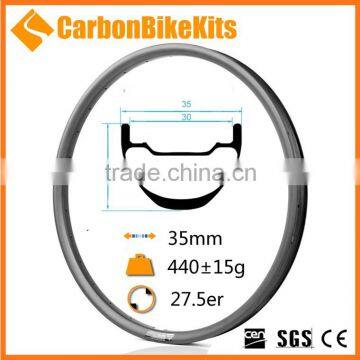 China CarbonBikeKits clincher mountain carbon rims 35mm wide 25mm deep carbon rim 650 S-AM650-35