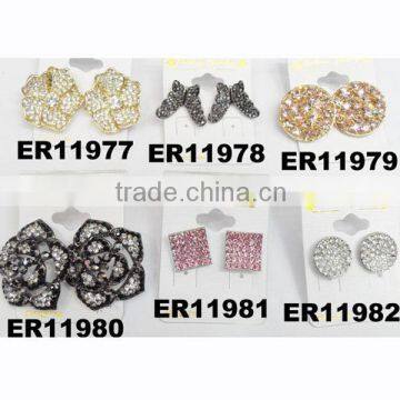 wholesale ladies glitter rhinestone fancy stud earring