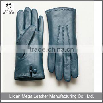 Wholesale fashion ladies italian leather glove navy glove manufacturer