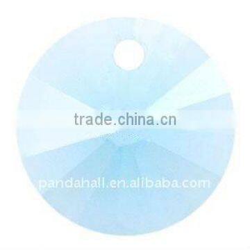 6428 Xilion Rivoli Pendant, Austria Crystal, 202_Aquamarine, 8mm in diameter(SWAR-6428-8MM-202)