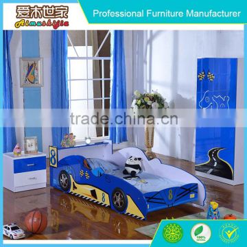 wooden full size racing wood children car bed, car bed with light, medical bed with toilet