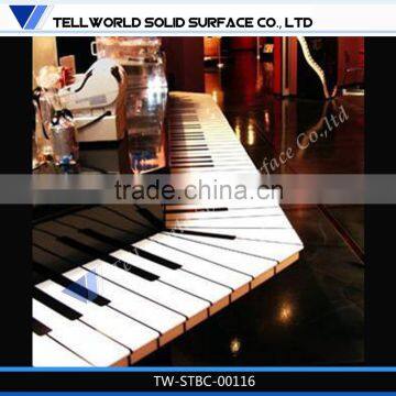 Interactive piano top cover designed acrylic bar counter for club