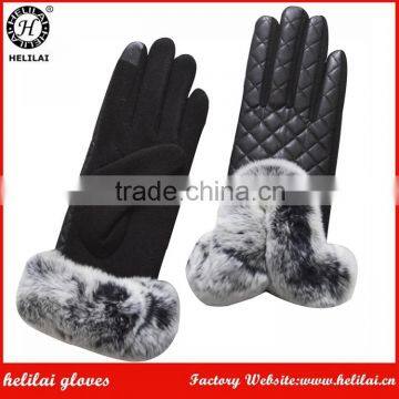 Cheap Laides Texting Touchscreen Smart Phone PU Elastic Fabric Fashion Dress Gloves