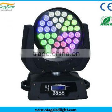 Professional wash 36x10w zoom led moving head light