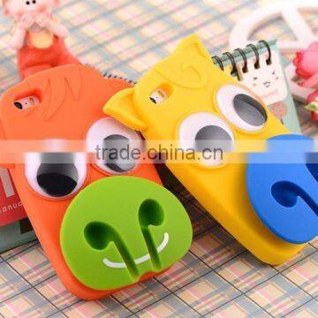 Mixed Cartoon images Pattern Silicone Earphone Headset Cable Winder