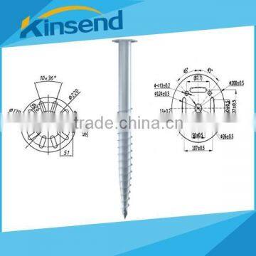 Steel earth anchor ground screw