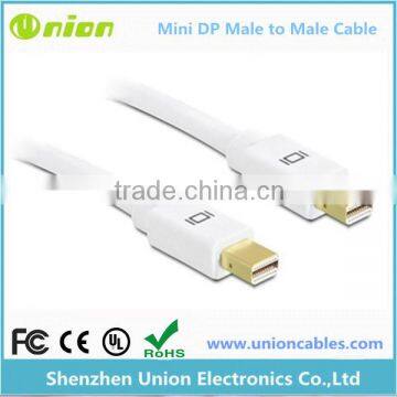 white 1.8M Mini DP Display Port Male to Mini Displayport Male Cable